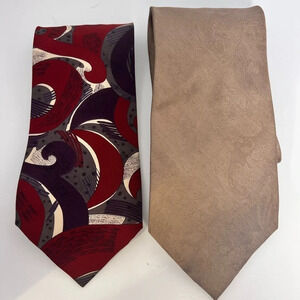 Geoffrey Beene, Giorgio Bissoni, set of two 100% silk ties